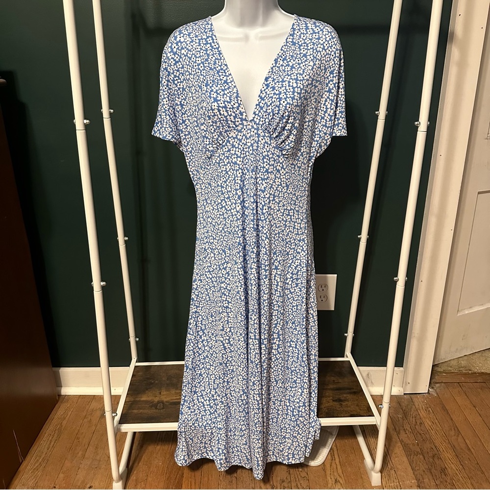 MANGO floral dress 🩵
